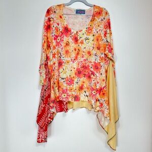 ADD Woman’s XL Floral/Abstract Printed 3/4 Sleeve Cardigan